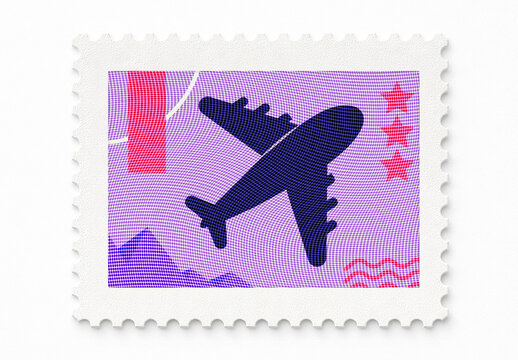 Postage Paper Vintage Dotted Mockup