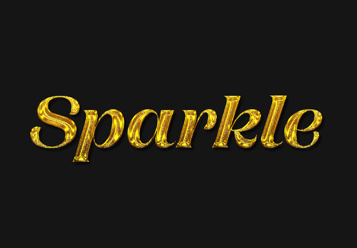 Golden Sparkle Glitter Text Effect