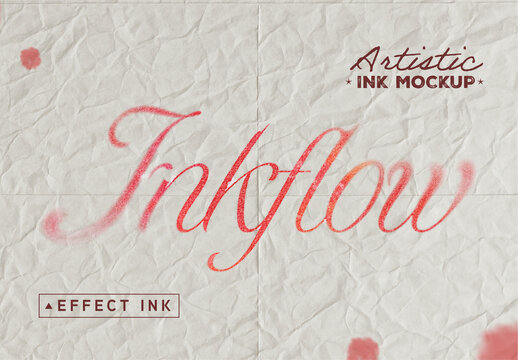 Ink Spray Text And Logo Effect Mockup
