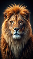 Fototapeta premium Here is the expanded metadata A majestic male lions regal features are captured in stunning detail