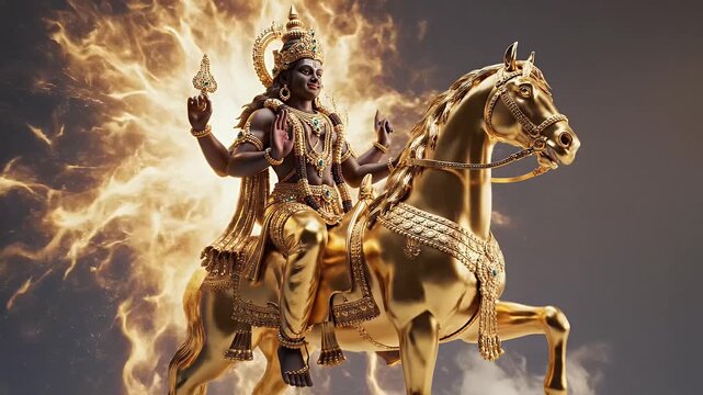 Chithirai Festival Lord Alagar on Golden Horse Vaigai Entry Divine Aura