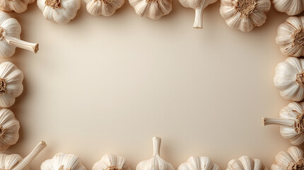 Fresh Garlic Bulbs Minimal Food Stock Photography