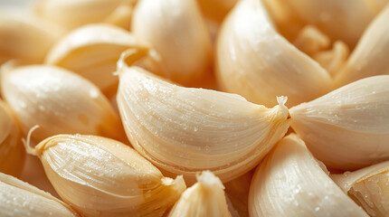 Peeled Garlic Cloves Macro Ingredient Texture