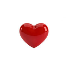 Fototapeta premium Vibrant red heart symbolizing love and passion isolated on transparent background