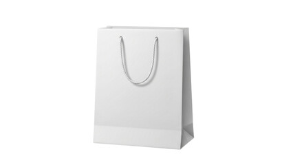 White Paper Shopping Bag 3D Vector Mockup with Minimal Retail Design