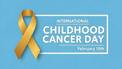 Golden ribbon international childhood cancer day awareness february 15th