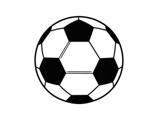 Fototapeta premium A black and white illustration of a soccer ball (1)