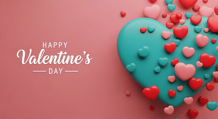 Valentine's day celebration with heart design