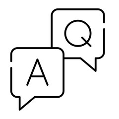 Question and Answer Chat Bubbles flat design vector illustration