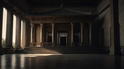interior of a mosque in istanbul turkey
