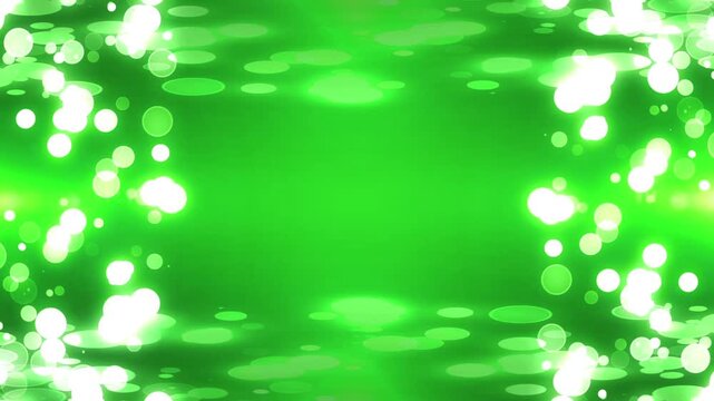 Light Particle Overlay, Green Bokeh Abstract Light Motion Video
