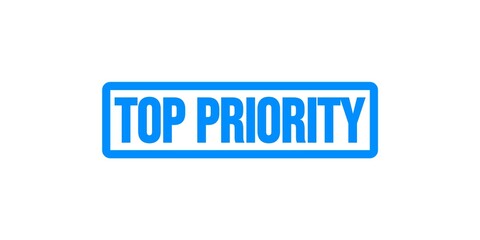 Obraz premium Top Priority Stamp for Urgent Tasks, Important Documents and Workflow Management