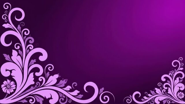 Purple Background with Floral Ornaments.