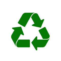Obraz premium Green Recycling Symbol Vector Icon