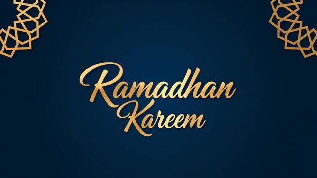 Ramadan Kareem Greeting with Islamic Design.