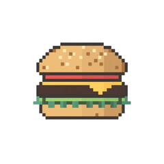 Pixel Burger Icon