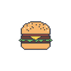 Pixel Burger Icon