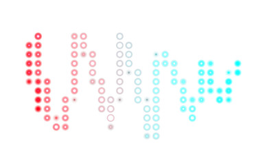 Abstract glowing lights sparkling glittering on transparent background. Glowing neon lights flow, glittering sparkles on transparent background.