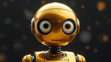 golden robotic toy