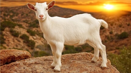 Obraz premium Year of the Goat 2027 background abstract clouds and light harmony, Realistic Photo