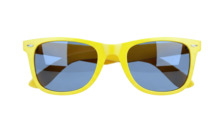 Yellow Wayfarer Sunglasses with Brown Lenses
