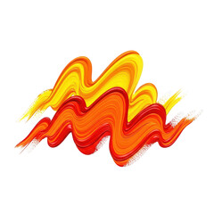 Obraz premium Vibrant flame illustration isolated on transparent background
