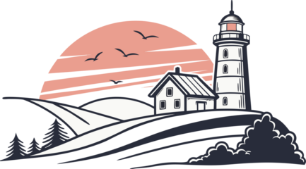 Dramatic sunset silhouette with warm sky and dark foreground elements