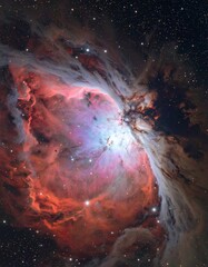 Obraz premium A vibrant nebula with swirling clouds of gas and dust in space