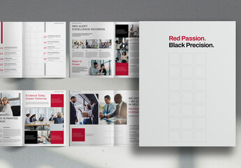 Black And Red Studio Business Promo Marketing Brochure Layout