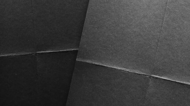 Two Toned Black Paper with Folded Creases dark grey