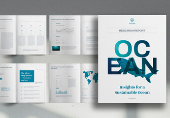 Sustainable Ocean Research Report Brochure Layout
