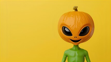 Halloween Pumpkin Head Alien