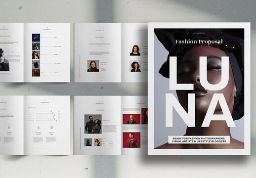 Luna Fashion Studio Proposal Brochure Layout
