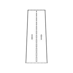 Fototapeta premium two lane road