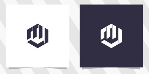 letter mj jm logo design