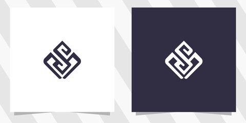 letter ms sm logo design