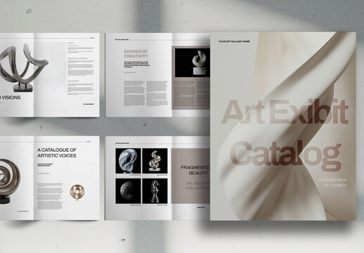 Modern Art Exhibition Catalog Promo Brochure Layout