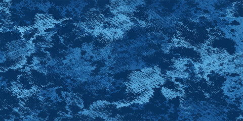 An abstract blue water surface background features a textured liquid pattern of light and bubbles reflecting over a deep ocean nature scene with coral reef ripples and a grunge ice backdrop © DreamLoom