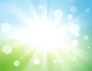 Obraz premium A vibrant background image with a bright sunburst and bokeh effect