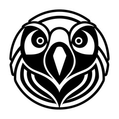 Fototapeta premium Glyph Style Puffin Bird Icon