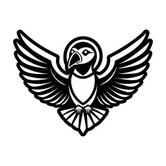 Fototapeta premium Glyph Style Puffin Bird Icon