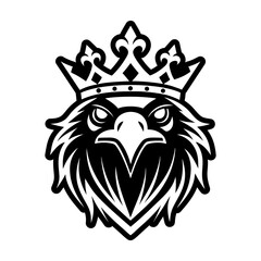 Fototapeta premium Glyph Style Raven Bird Icon