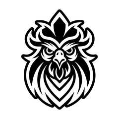 Fototapeta premium Glyph Style Rooster Bird Icon