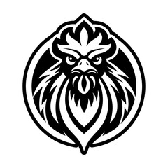 Fototapeta premium Glyph Style Rooster Bird Icon