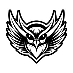 Obraz premium Glyph Style Swallow Bird Logo