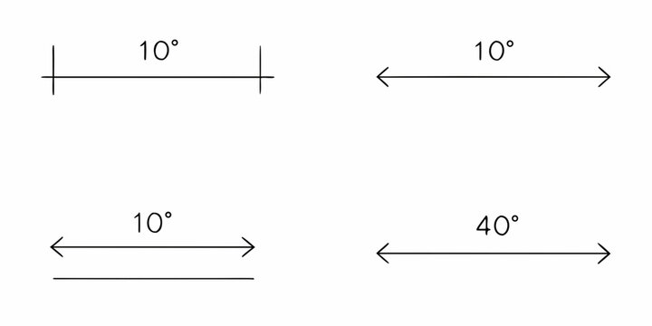 Diagram illustrating angles and line segments with degree measurements shown