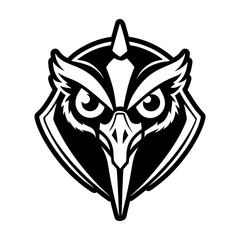 Fototapeta premium Woodpecker Glyph Style Logo