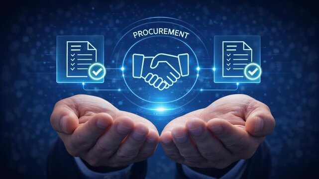 AI technology power smart procurement process management with automation for document and contract approval enhancing business efficiency and control