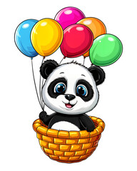 teddy bear with balloons