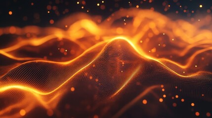 abstract orange wave background